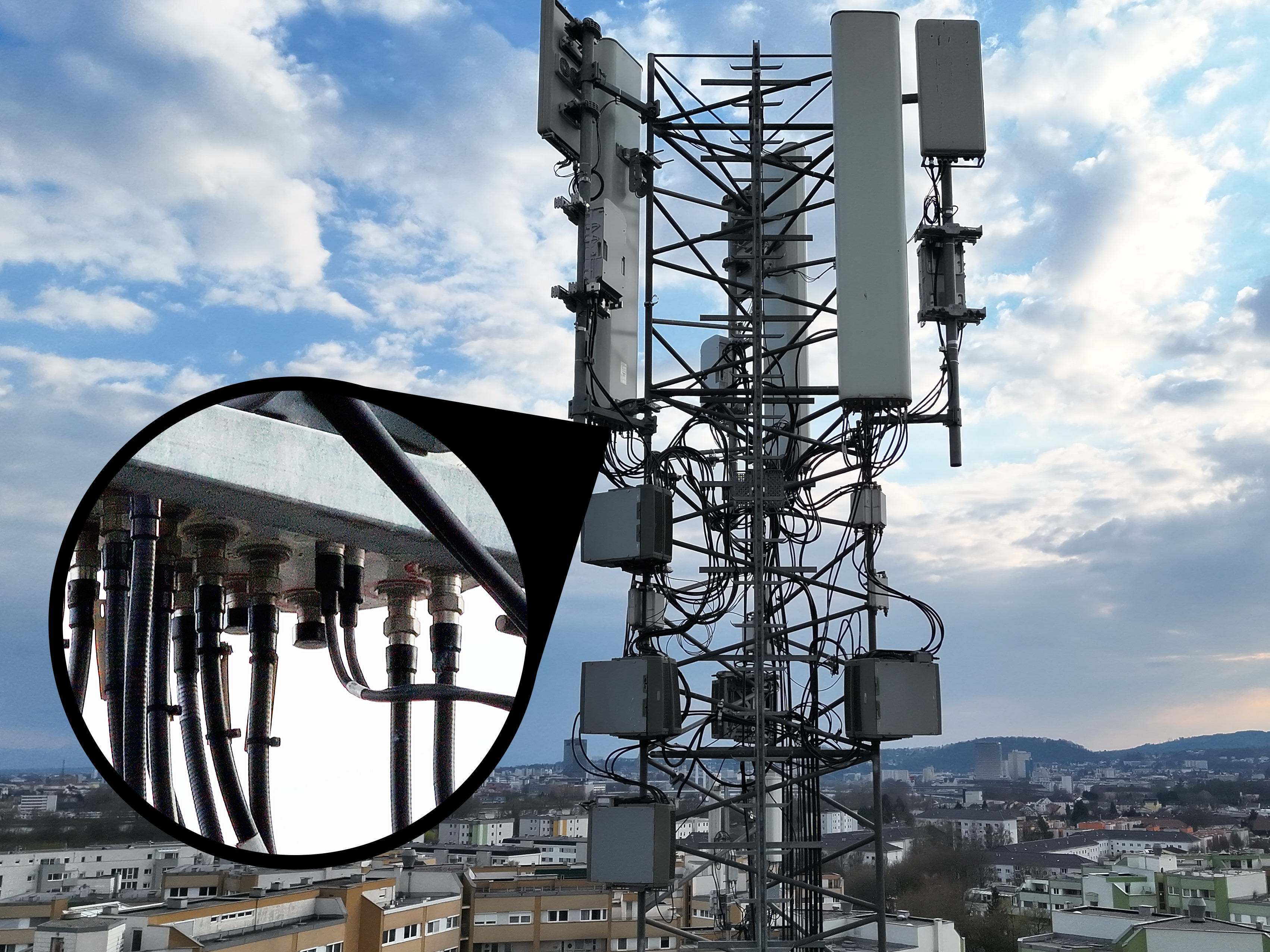 Industrieanlage aus der Luft für Drohneninspektion und Zustandsdokumentation